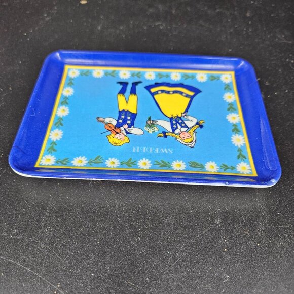 Vintage Swedish Decorative Tray Trinket Dish Gerhards Plastic Melamine 4" x 6" - Picture 6 of 10